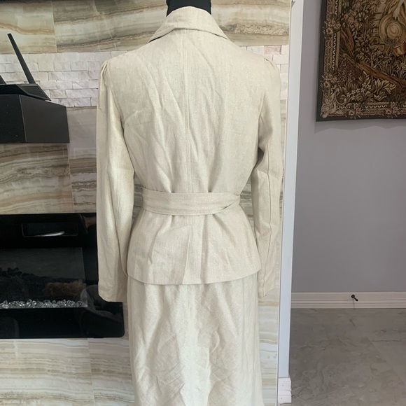 Women’s Isaac Mizrahi Light Mint Shell Green Skirt Jacket Suit. Size 4-6 - Picture 2 of 9